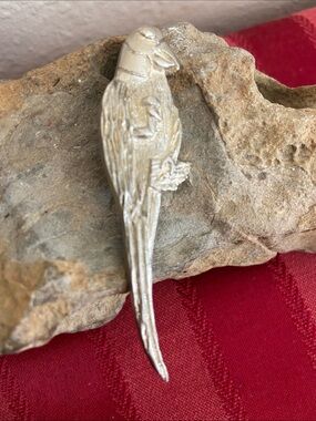 Antique Mexican Sterling Silver Parrot Pendant